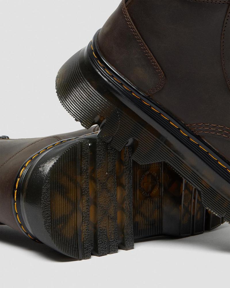 Dr Martens Tarik Crazy Horse Læder Utility Støvler Dame Mørkebrune | DK 267YXF
